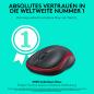 Preview: Logitech M185 Wireless Maus Rot – Optisch 1000 DPI USB beidhändig